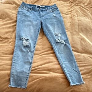 Distressed Light Blue Jeans